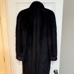 Vintage Full Length Black Ranch Mink Coat